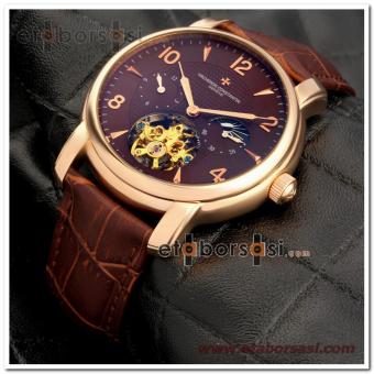 HK826-VACHERON CONSTANTİN TOURBİLLİON KAHVERENGİ ERKEK SAATİ